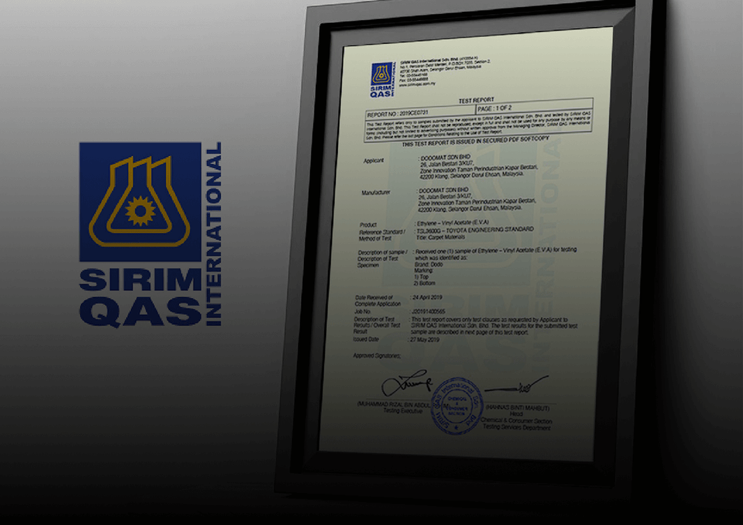Why SIRIM Certification Matters When Choosing a Car Mat (And Why DODO® Is Proudly Certified)