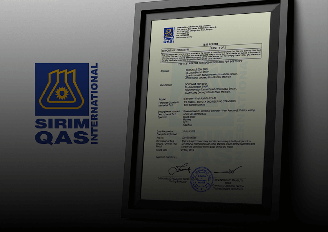 Why SIRIM Certification Matters When Choosing a Car Mat (And Why DODO® Is Proudly Certified)